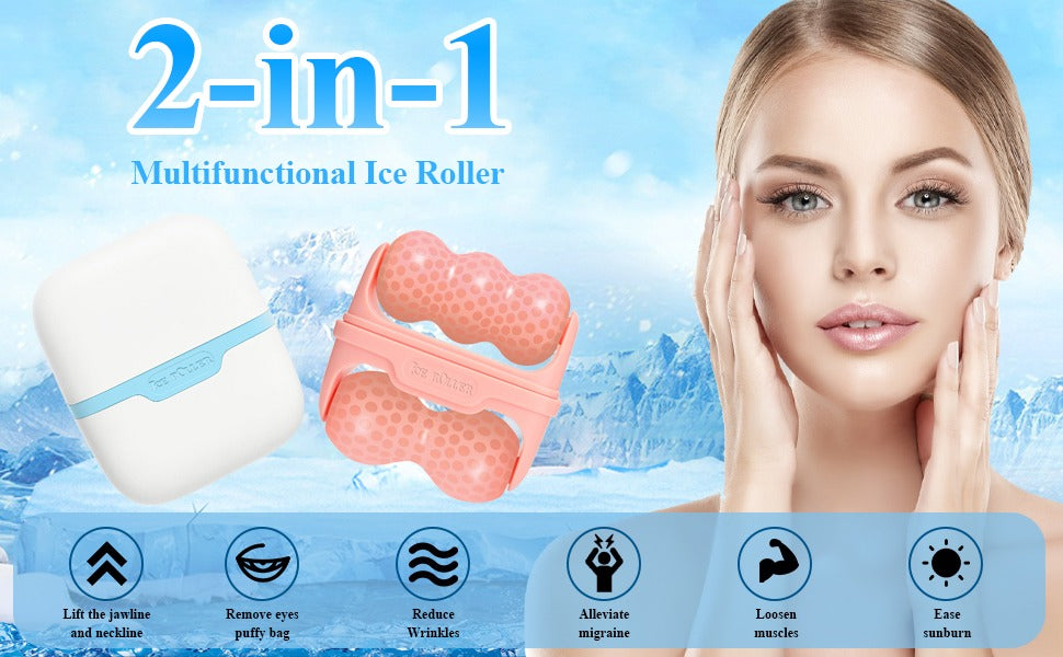 MIBUN 2 in 1 Ice Roller - Instant Face Lifting & De -Puffing