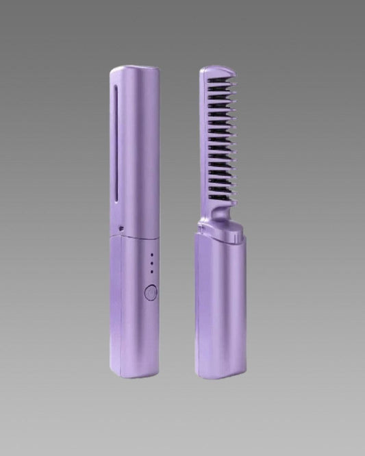 MIBUN Meneflix Portable Mini Hair Straightener Cordless Rechargeable Mini Adjustable Hair Straightener Hot Comb