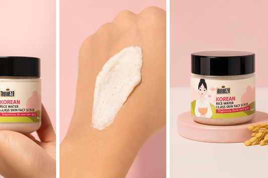 Trovieza™ Korean Rice Water Face Scrub For Bright, Glass-Like Glow