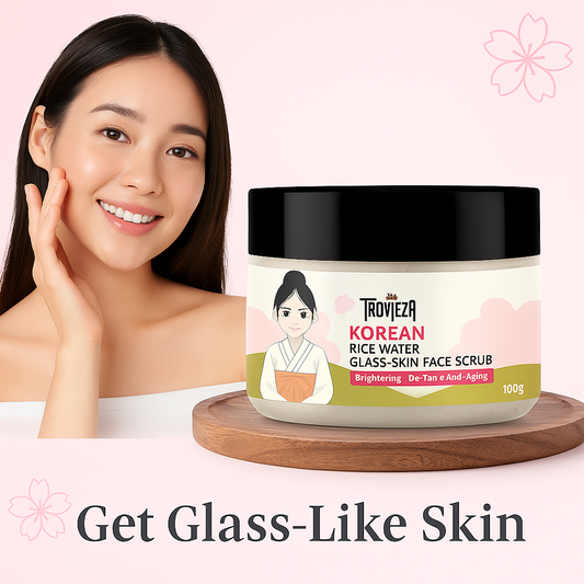 Trovieza™ Korean Rice Water Face Scrub For Bright, Glass-Like Glow